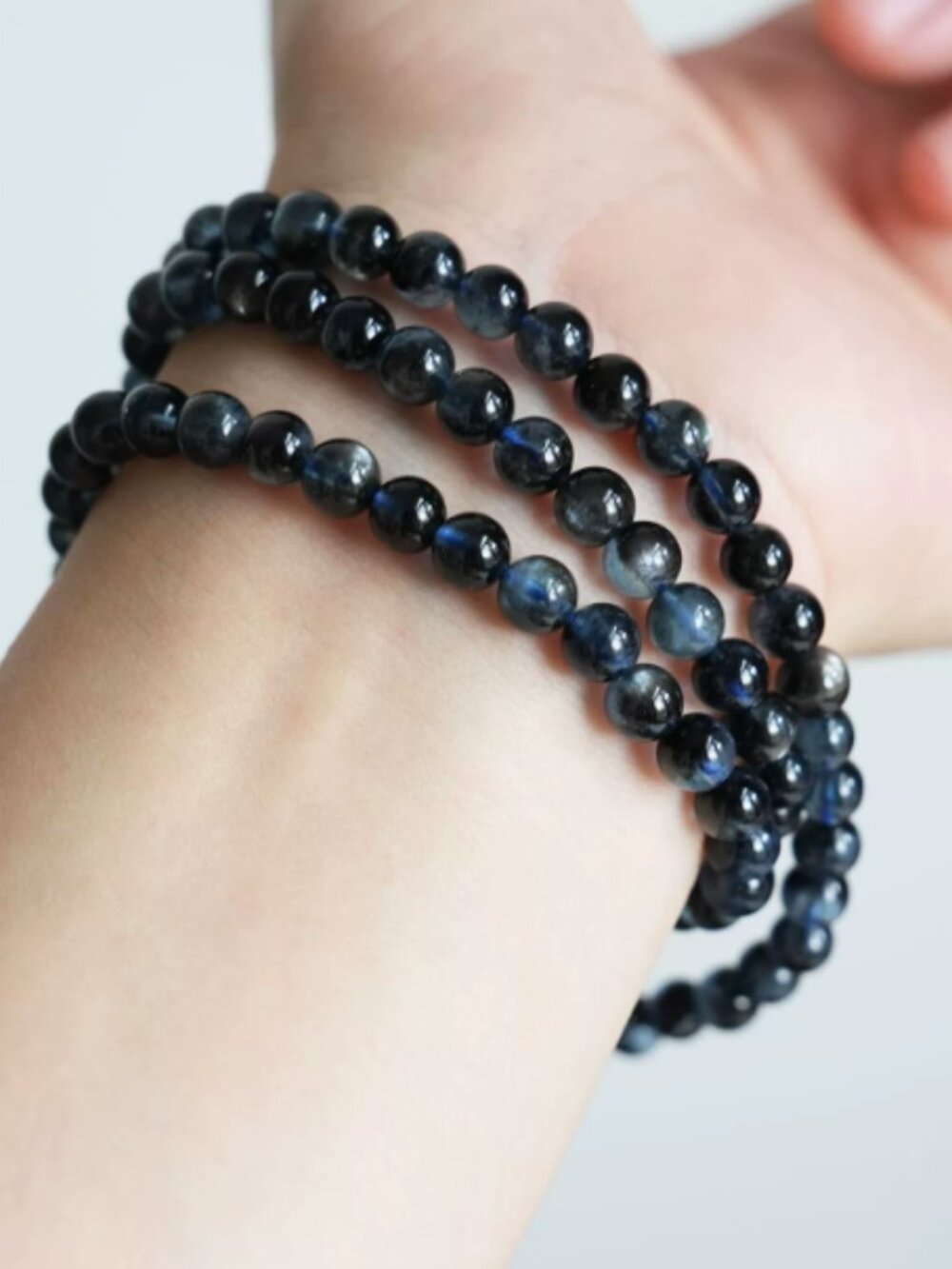 Genuine Natural Blue Sapphire Mala Bracelet | Healing Crystal for Wisdom & Prote